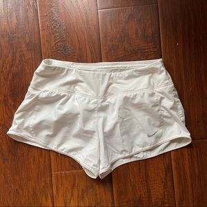 White Nike Running Shorts